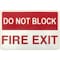 Safe Handler Do Not Block Fire Exit Sign Metal Fire Safety Sign (5-Pack) BLSH-FESIGN - alternate 1